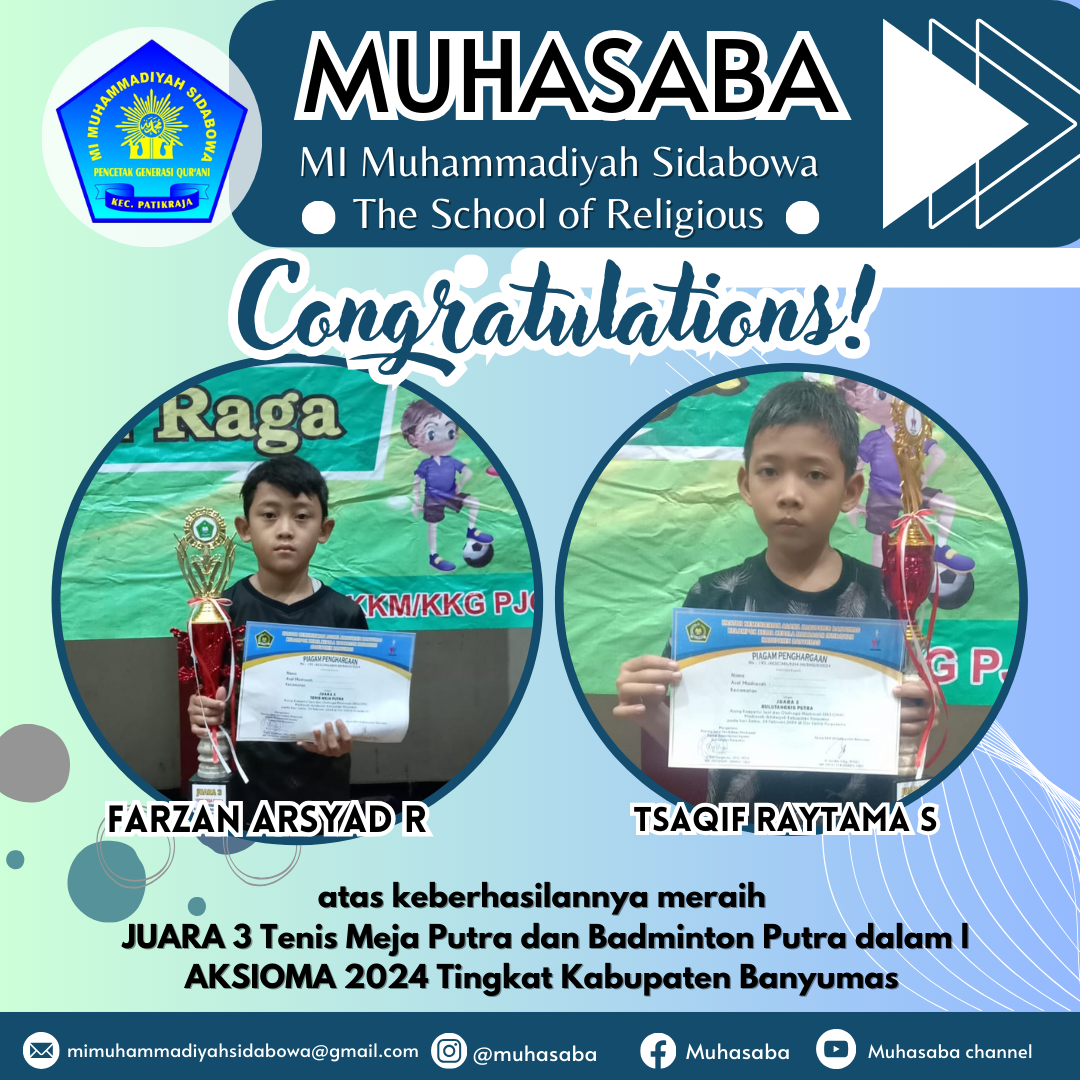 MUHASABA STUDENT ACHIEVEMENTS (AKSIOMA TINGKAT KABUPATEN CABANG OLAHRAGA 2024 )